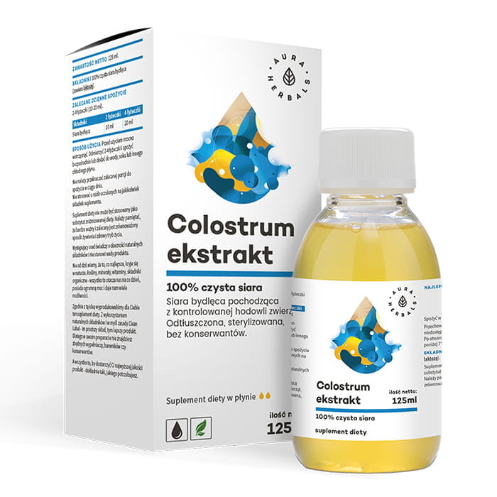 Extrait de colostrum 100% colostrum bovin pur liquide 125 ml AURA HERBALS