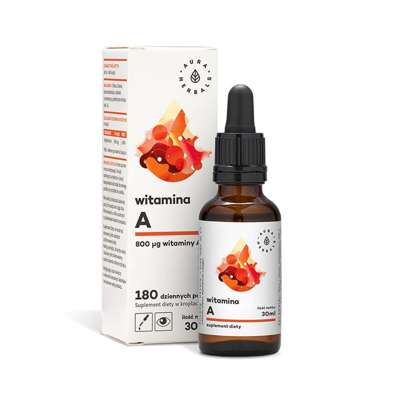Complément alimentaire Vitamine A en gouttes de 30 ml AURA HERBALS
