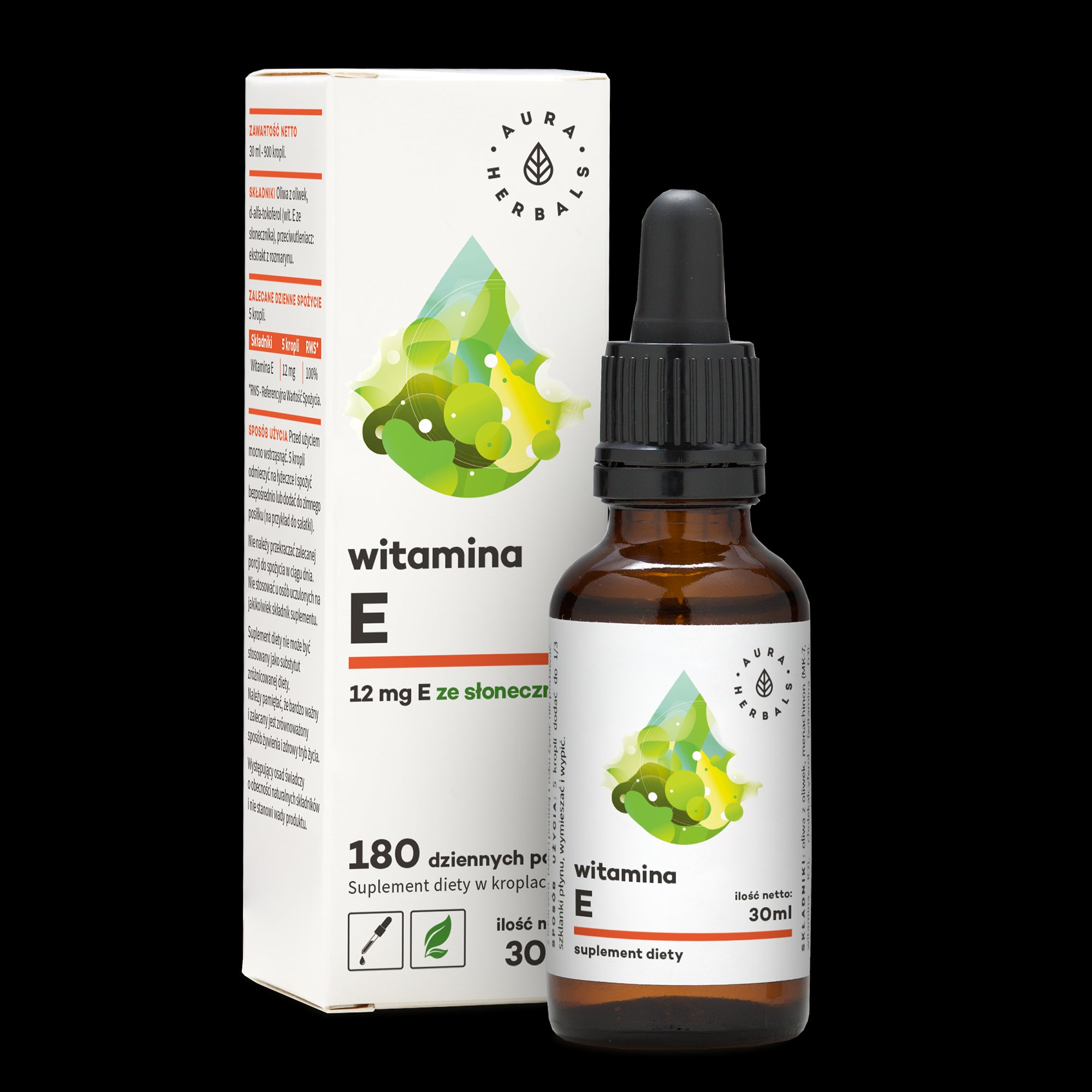 Complément alimentaire Vitamine E en gouttes de 30 ml AURA HERBALS