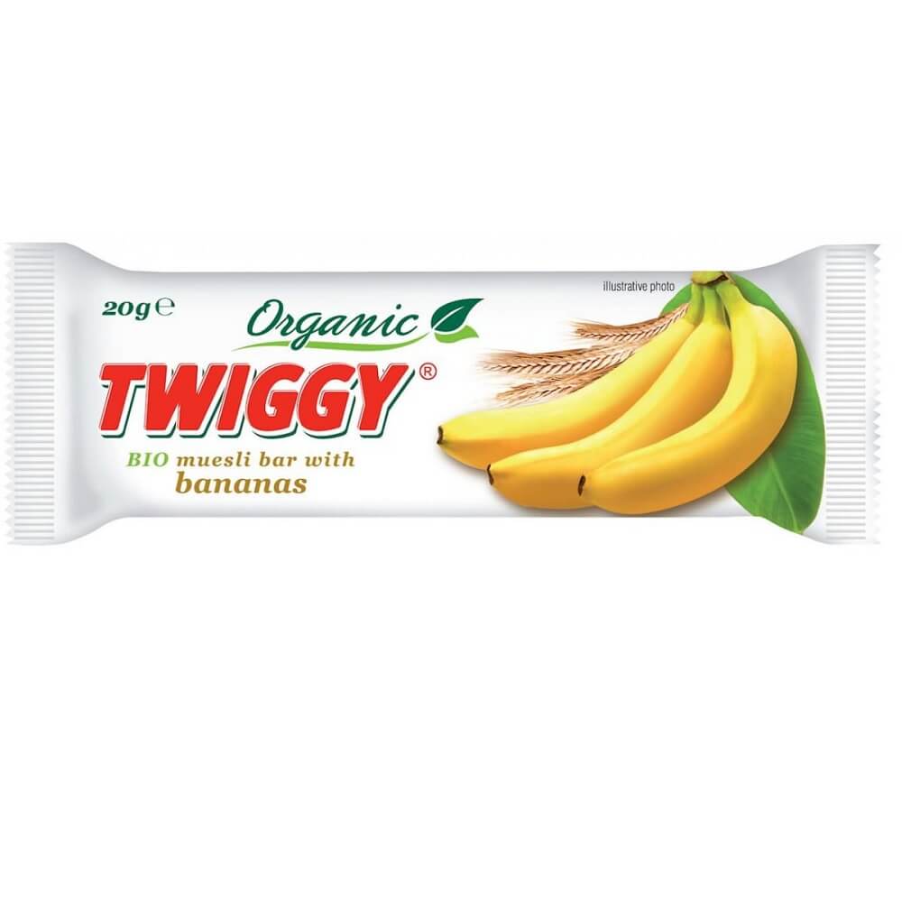 Barre muesli à la banane BIO 20 g - TWIGGY
