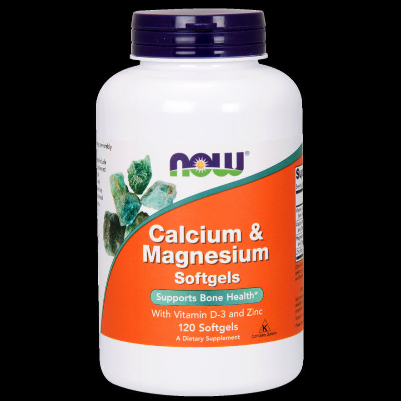 Calcium Magnésium Vitamine D3 et Zinc 120 gélules NOW FOODS
