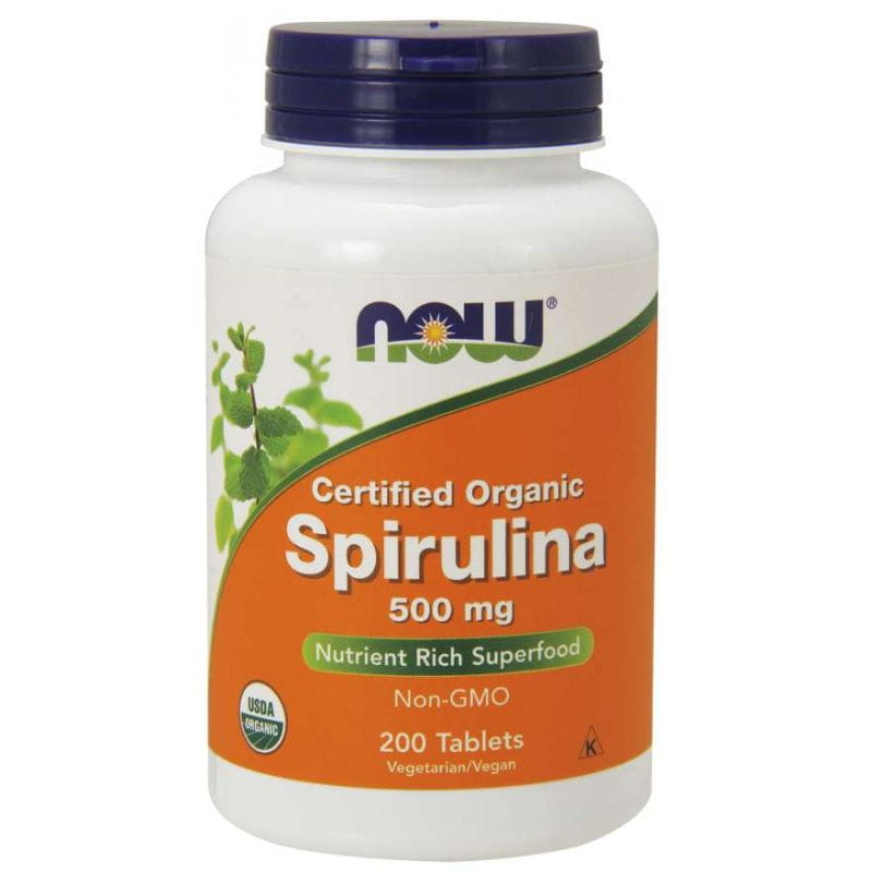 Eco spiruline 500 MG 200 comprimés NOW FOODS