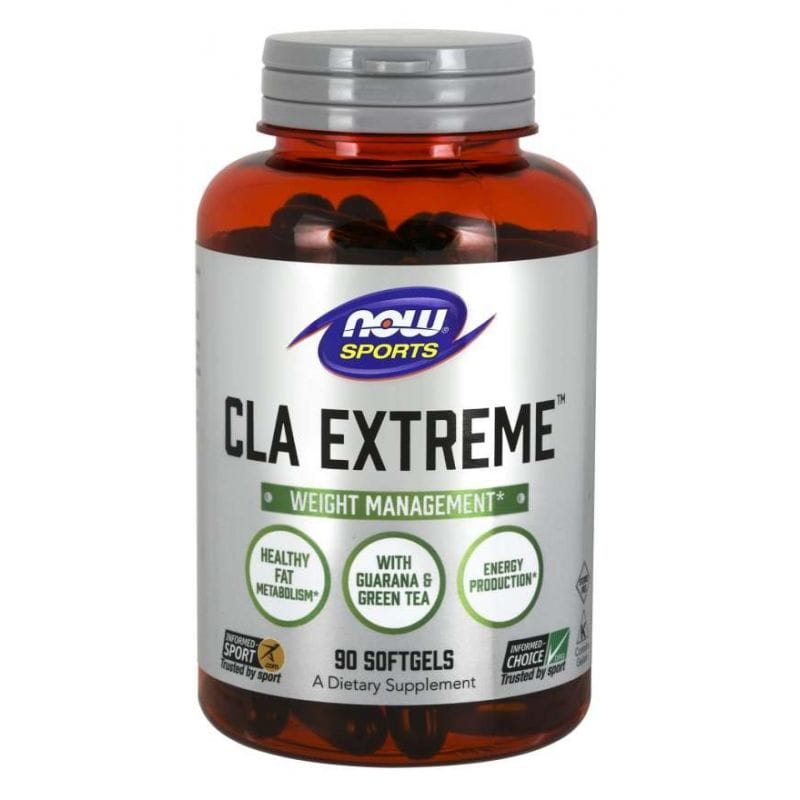 CLA extrême acide linoléique conjugué de safran et d'huile de guarana et de thé vert 90 capsules NOW FOODS