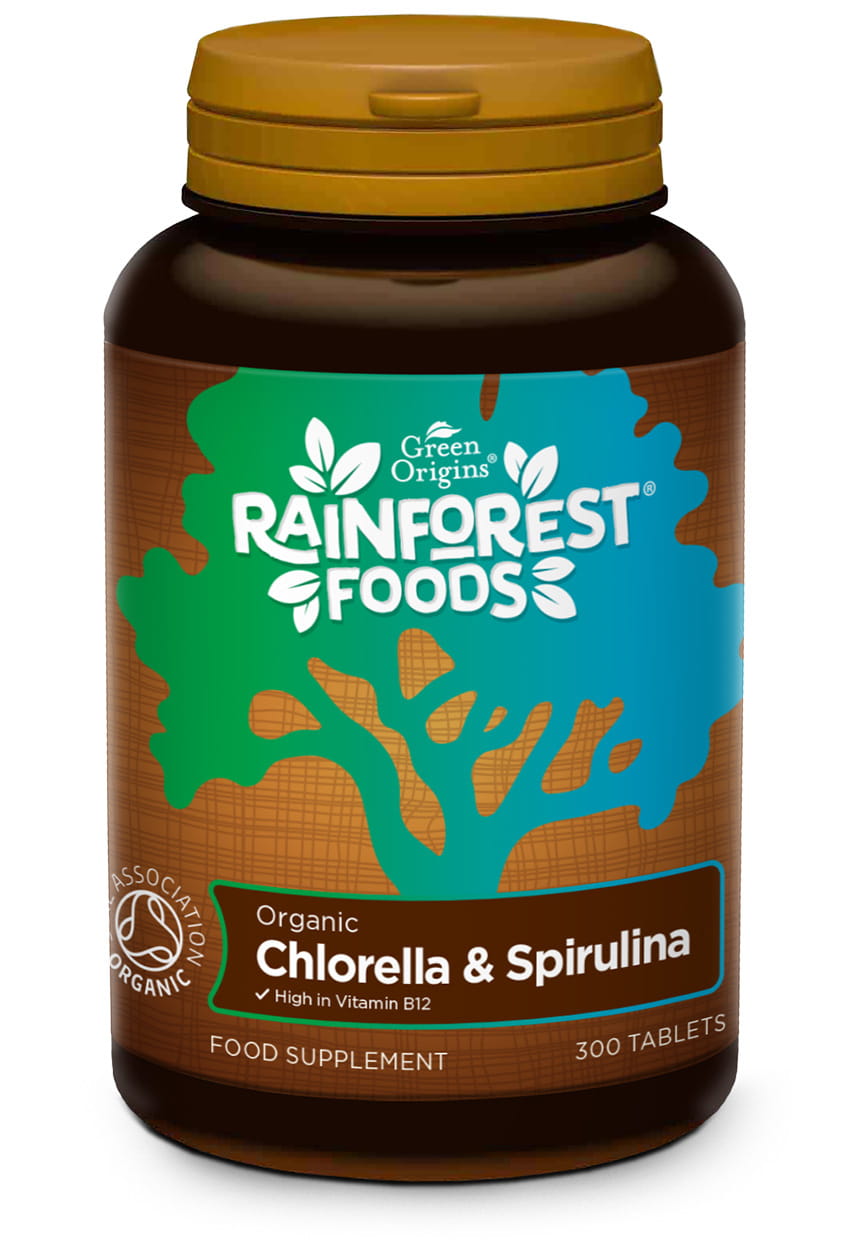 Eco spiruline et chlorella 300 comprimés RAINFOREST FOODS