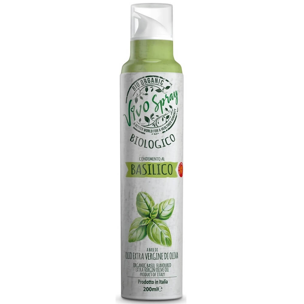 Huile d'olive extra vierge saveur basilic BIO spray 200 ml - VIVO SPRAY