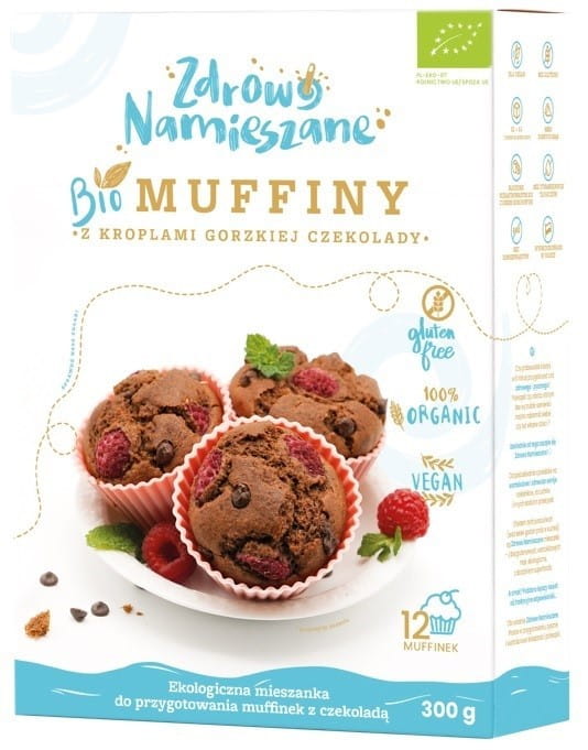 Mélange BIO pour la cuisson de muffins aux gouttes de chocolat noir 300 g