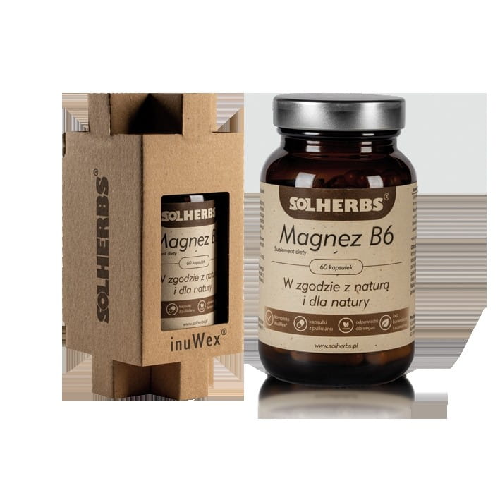 Magnésium + vitamine B6 60 gélules (94 mg + 07 mg) - SOLHERBS