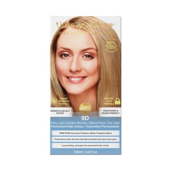 Teinture capillaire naturelle - 9d blond très clair doré TINTS OF NATURE