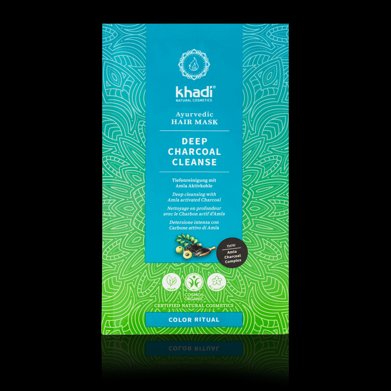 KHADI masque capillaire nettoyant en profondeur au charbon actif d'amla