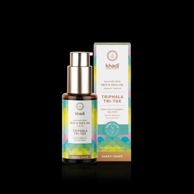 Huile de massage lymphatique ayurvédique - Triphala tri - tox - forme shakti KHADI