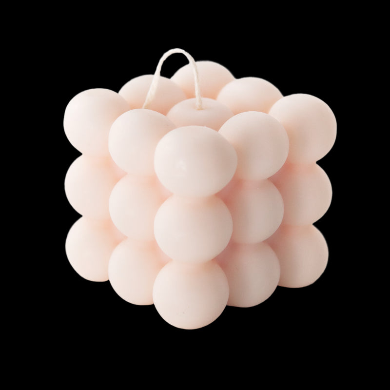 Bougie bulle en cire de colza 100% naturelle - grand rose MOHANI