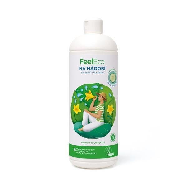 Liquide vaisselle fruits et légumes 1 litre au parfum de concombre FEEL ECO