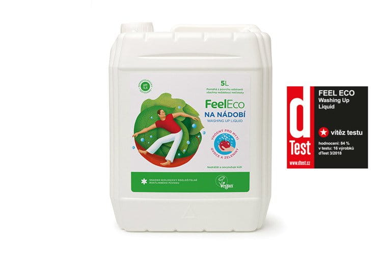 Liquide vaisselle pour fruits et légumes, 5 litres au parfum de fruits FEEL ECO