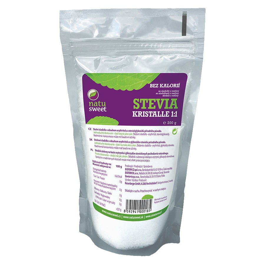 Cristaux de Stévia 1: 1 200g NATUSWEET