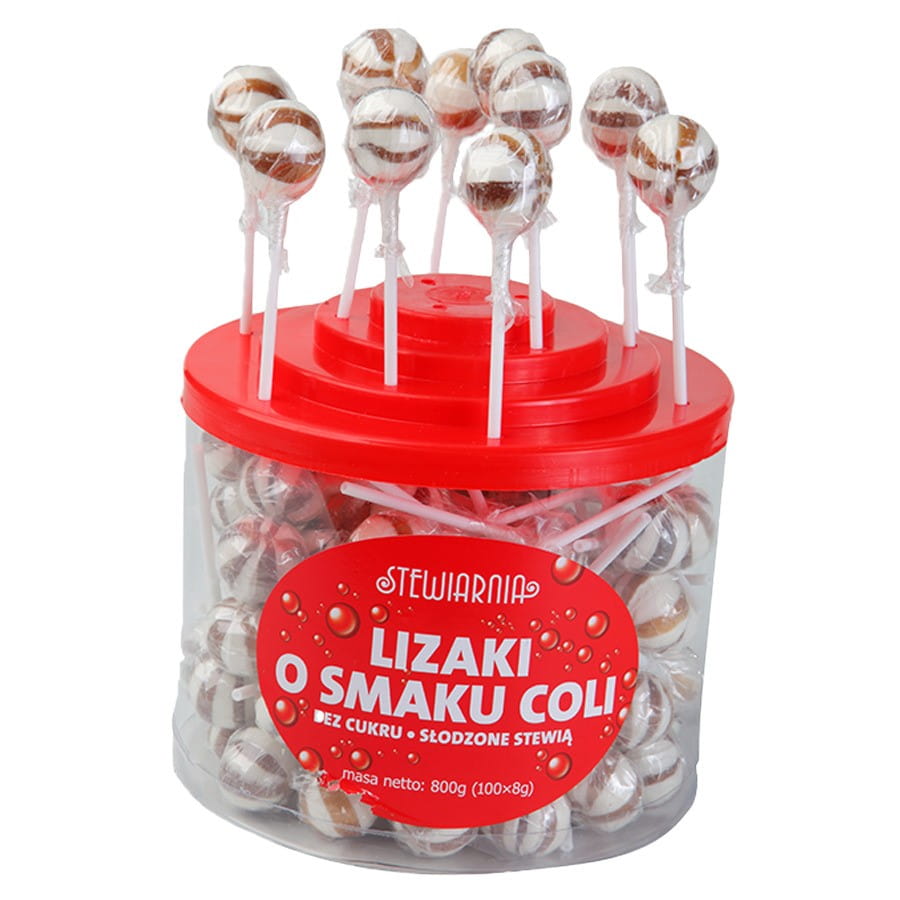 Sucettes aromatisées au cola sans sucre 800g