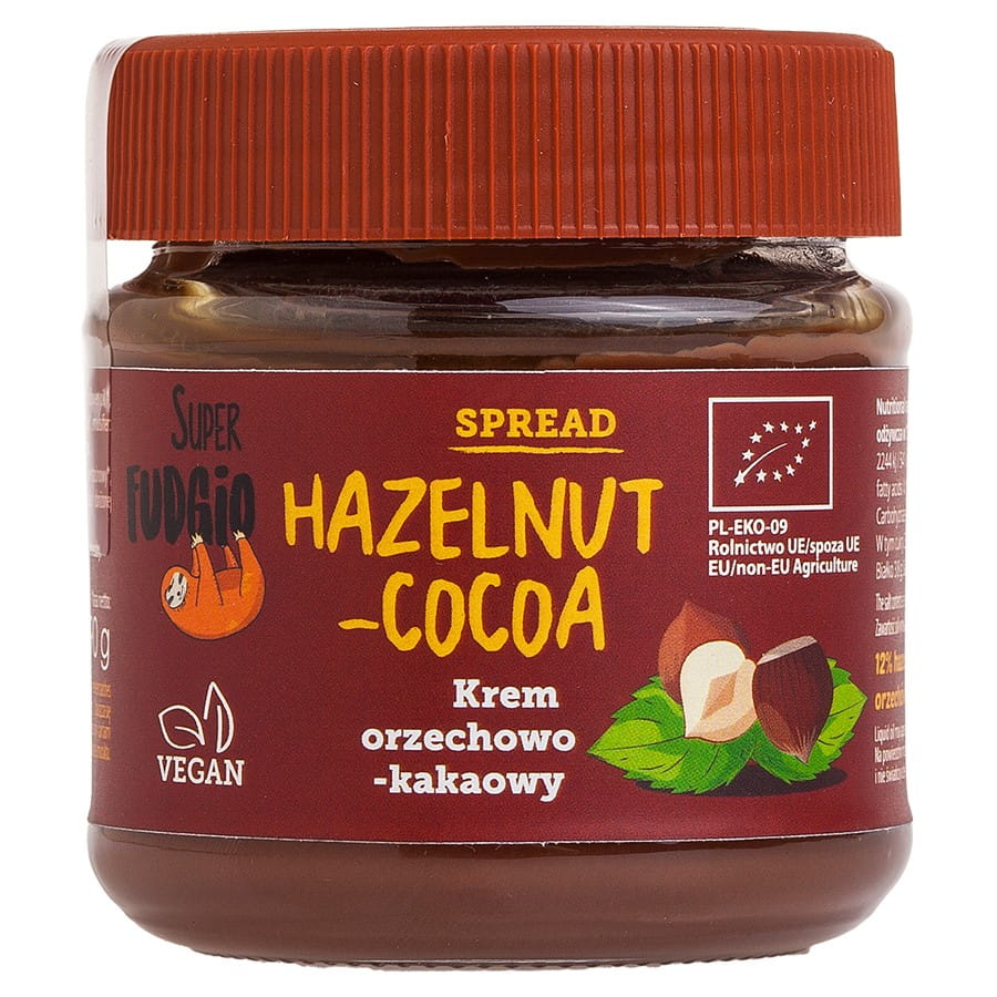 Crème de noix et cacao sans gluten BIO 190g SUPER FUDGIO