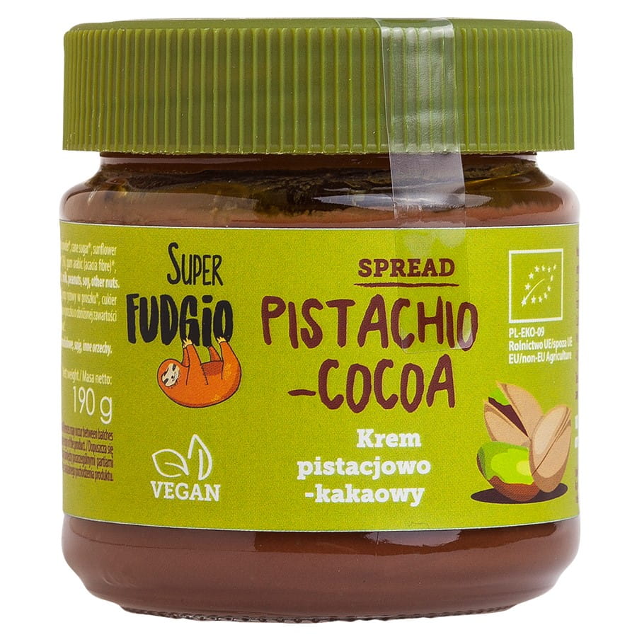 Crème pistache et cacao BIO sans gluten 190g SUPER FUDGIO