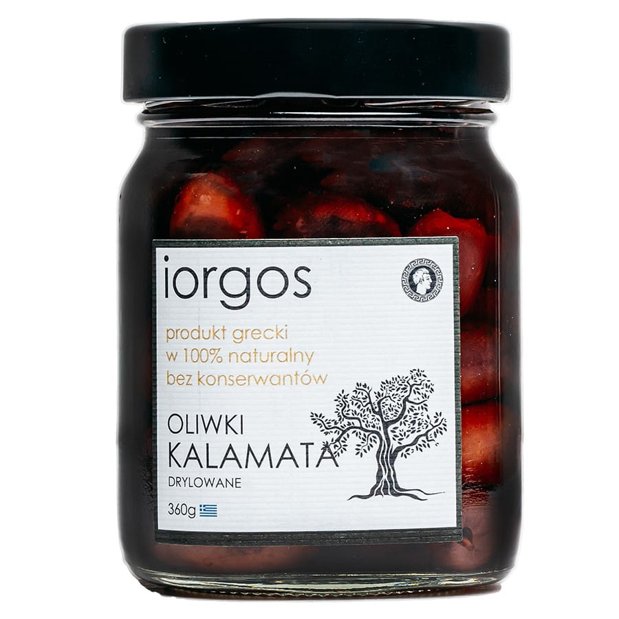 Olives Kalamata premium - dénoyautées 360g IORGOS