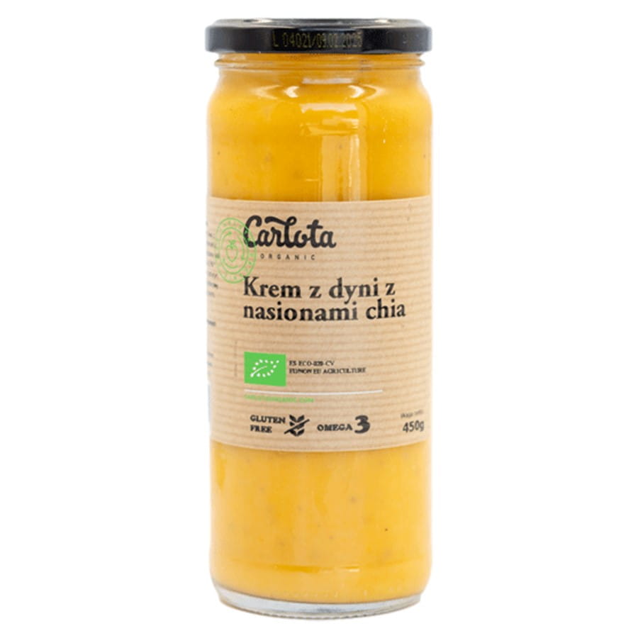 Crème de potiron aux graines de chia BIO 450g CARLOTA ORGANIC