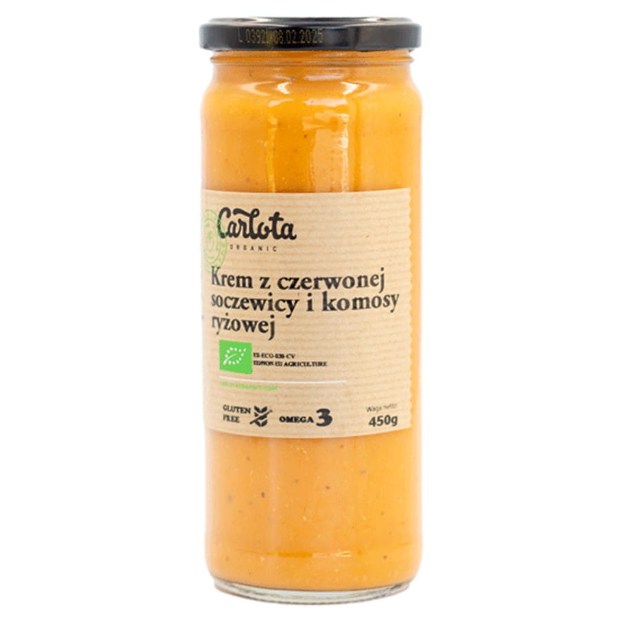 Crème de lentilles corail et quinoa rose BIO 450g CARLOTA BIO