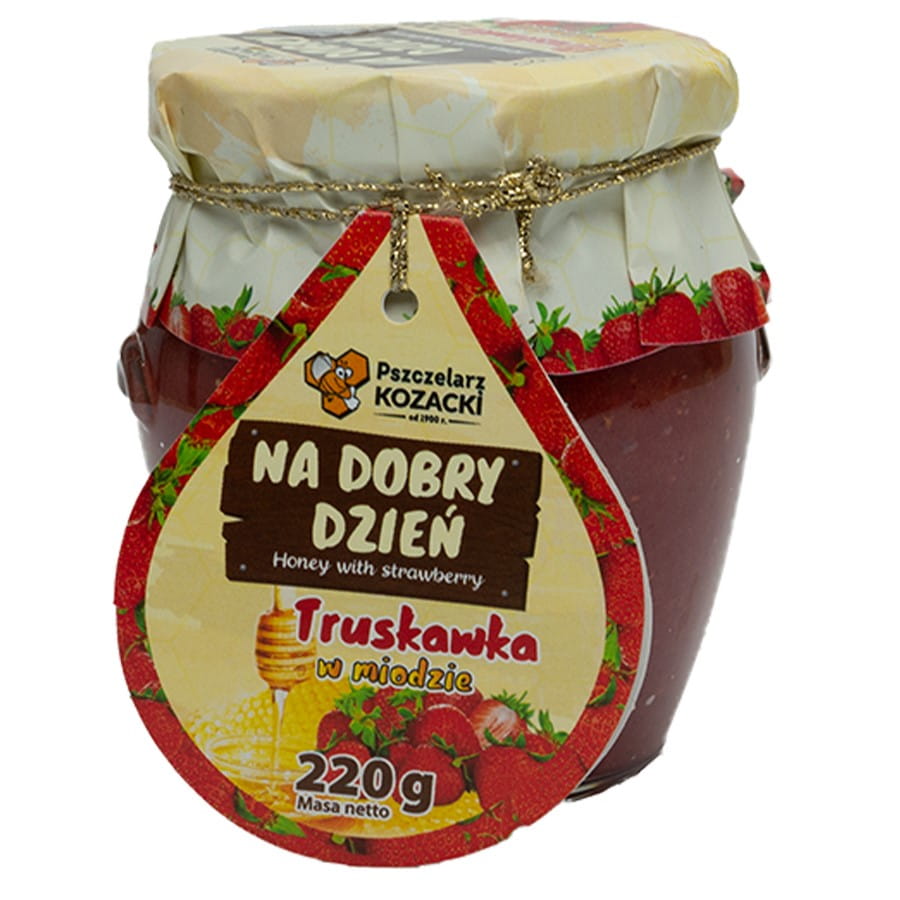 Miel et fraise "pour une bonne journée" 220g KOZACKI BEEBERRY