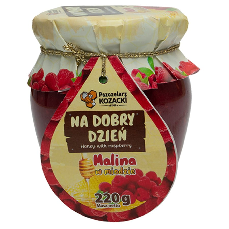 Miel à la framboise "pour une bonne journée" 220g KOZACKI BEEEPER
