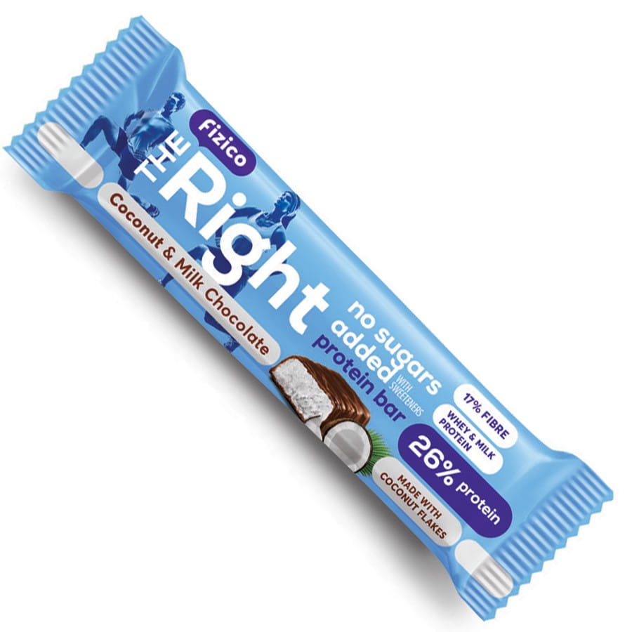 Barre protéinée coco et chocolat au lait 60g FIZICO