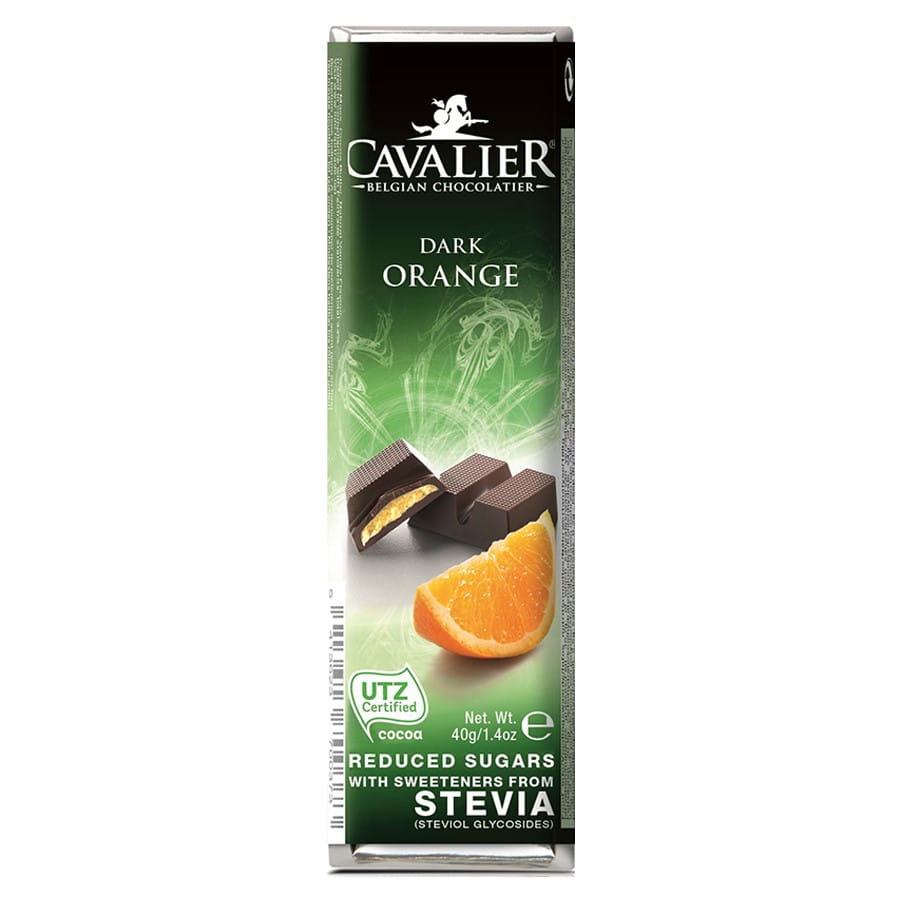 Tablette de chocolat noir fourré à l'orange 40g CAVALIER