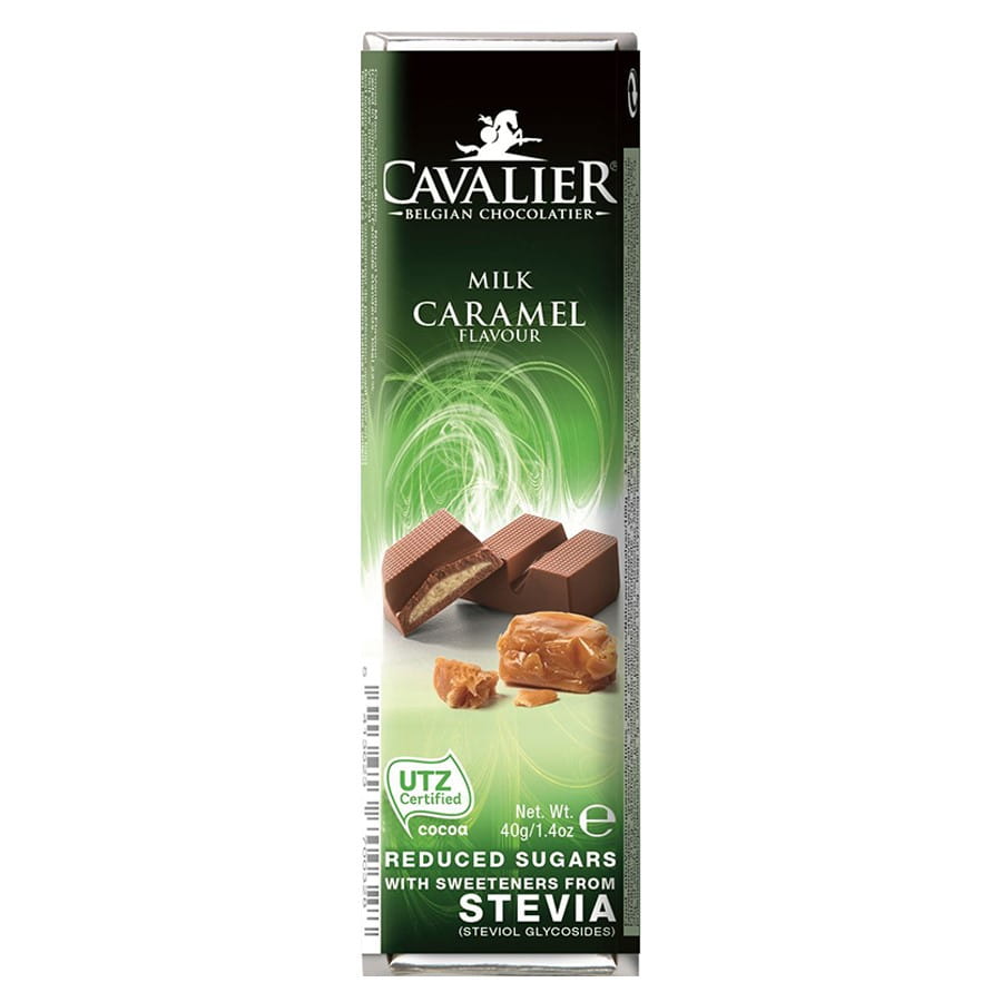 Tablette chocolat au lait fourré caramel 40g CAVALIER