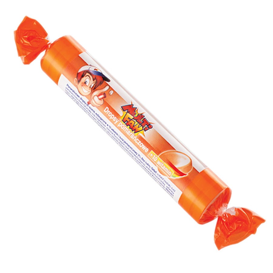 Gouttes d'orange avec 10 vitamines sans sucre 39g MULTIFAN