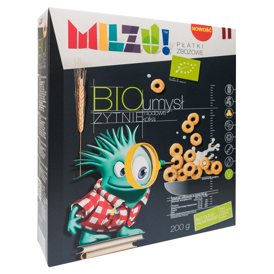 Flocons de seigle - rondelles d'avoine au miel - esprit BIO 200g MILZU
