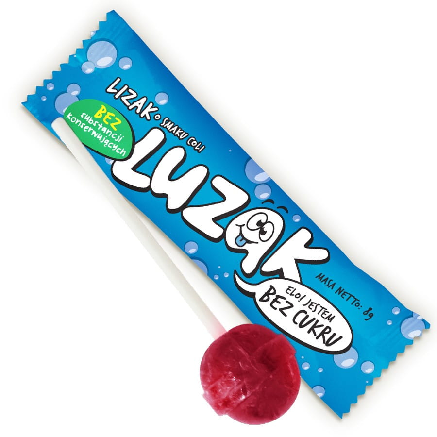 Sucette sans sucre, saveur cola 8g LUZAK
