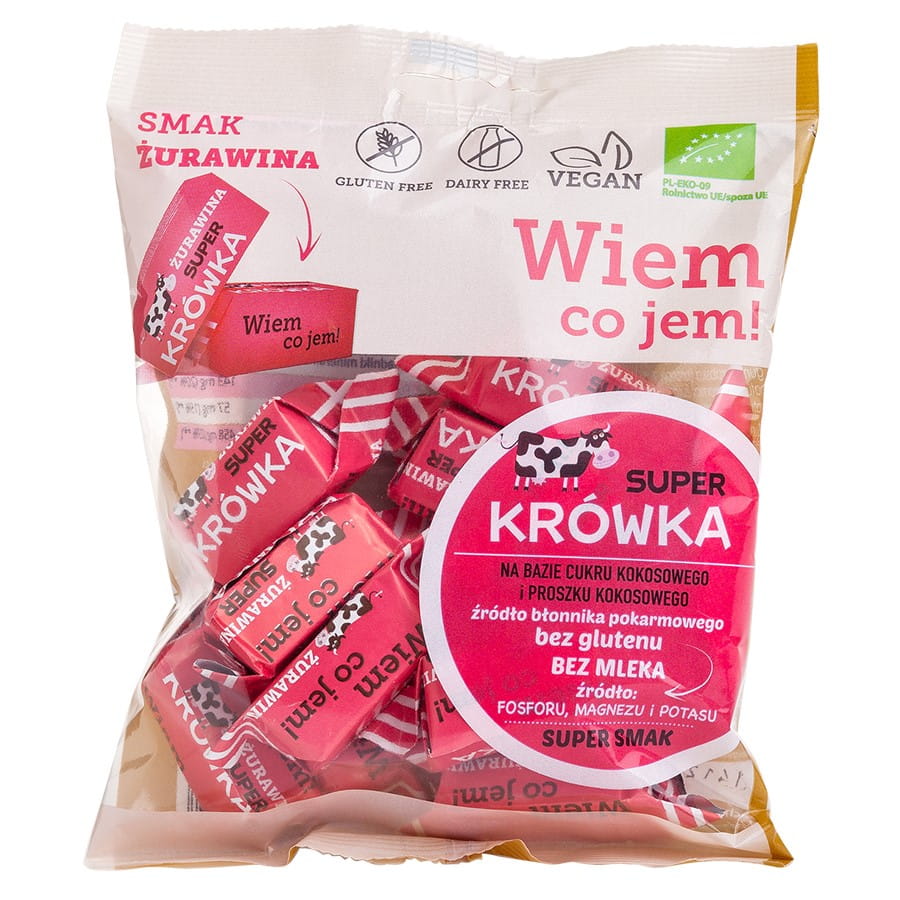 Fudges aux canneberges sans gluten sans produits laitiers BIO 150g SUPER Fudge