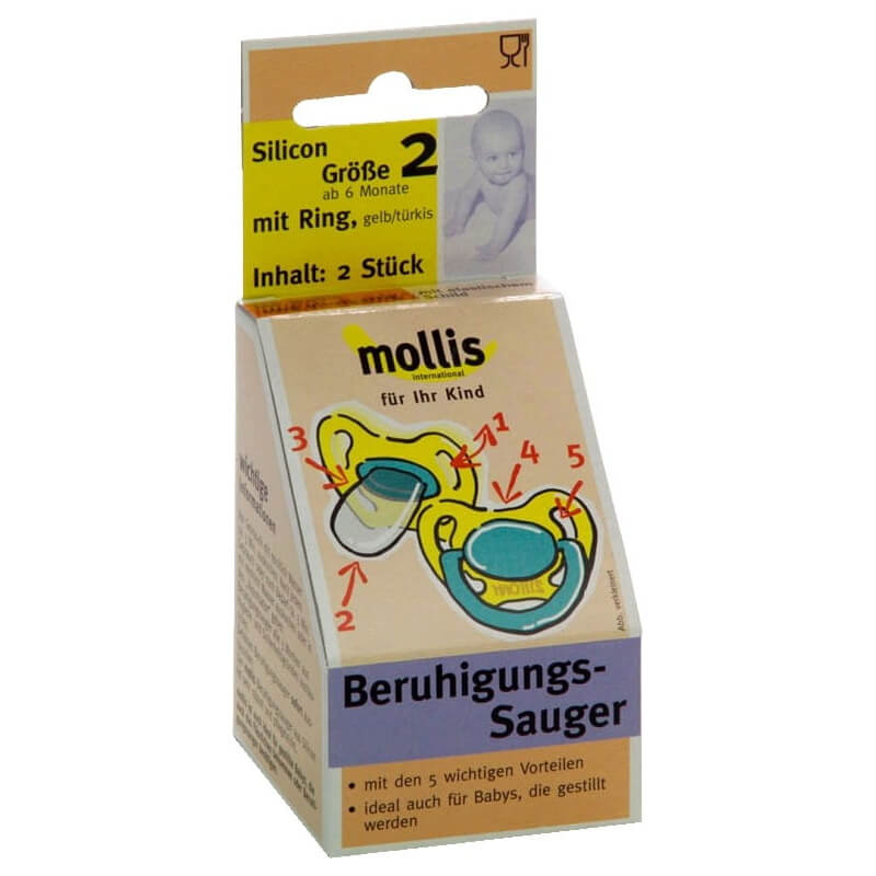 Tétine en silicone pour bébé à partir de 6 mois (2 pièces) - MOLLIS