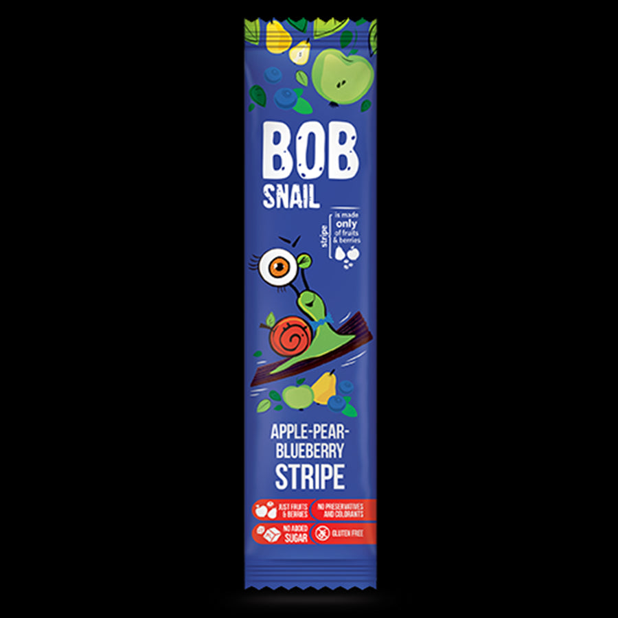 Snack Stripe pomme - poire - myrtille 14g BOB SNAIL