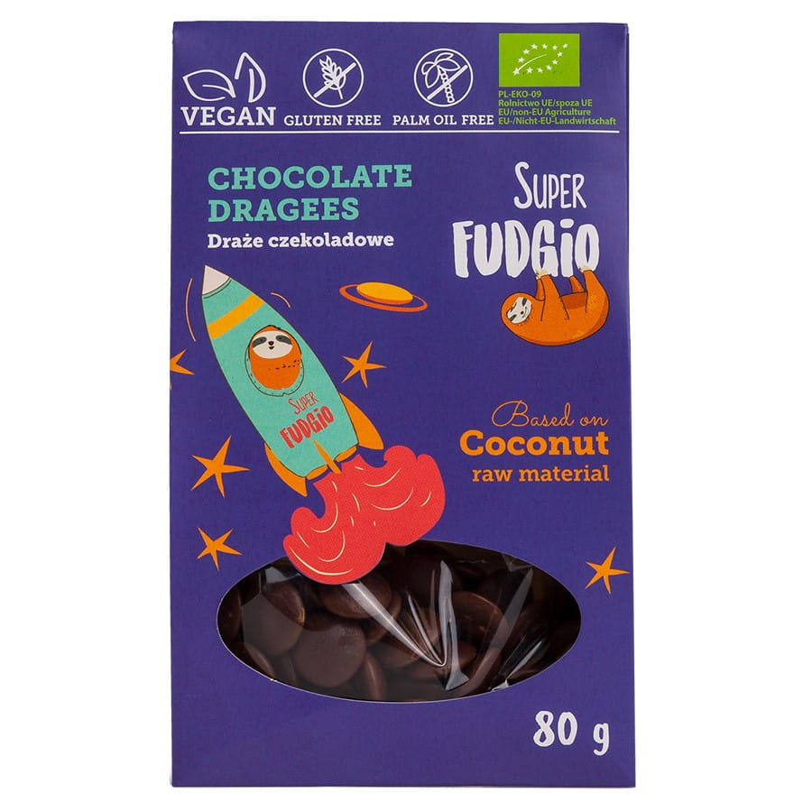 Dragées au chocolat sans gluten BIO 80g SUPER FUDGIO
