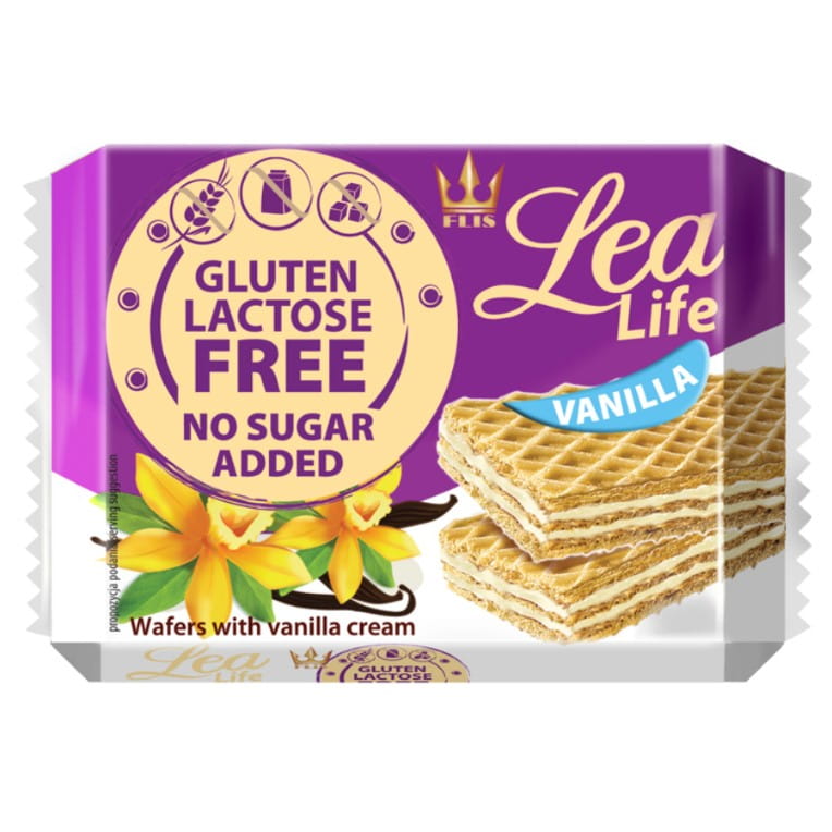 Gaufrettes à la vanille sans gluten, lactose et sans sucre ajouté 95g LEA LIFE