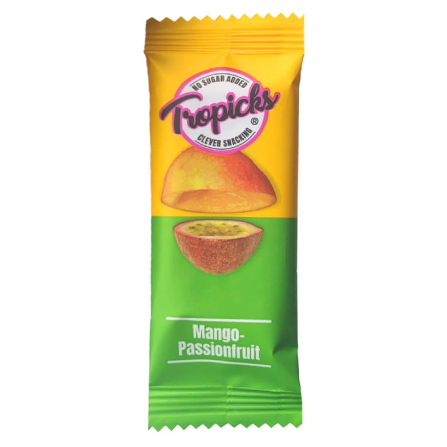 Barre 96% mangue 4% fruit de la passion 20g TROPICKS