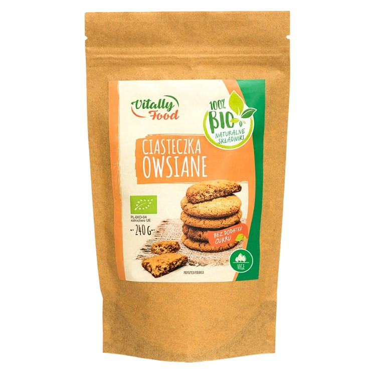 Mélange à biscuits à l'avoine sans sucre ajouté BIO 240g VITALLY FOOD