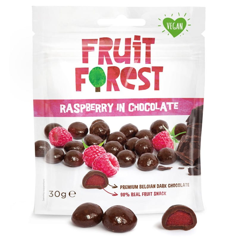Boules de fruits à la framboise au chocolat 30g FRUIT FOREST