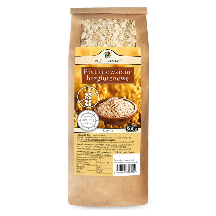 Gruau nature sans gluten 500g CINQ CHANGEMENTS