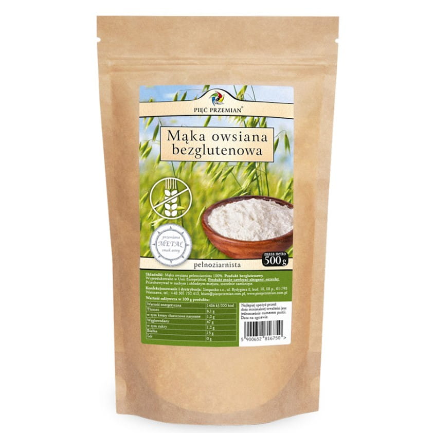 Farine d'avoine sans gluten 500g CINQ CHANGEMENTS