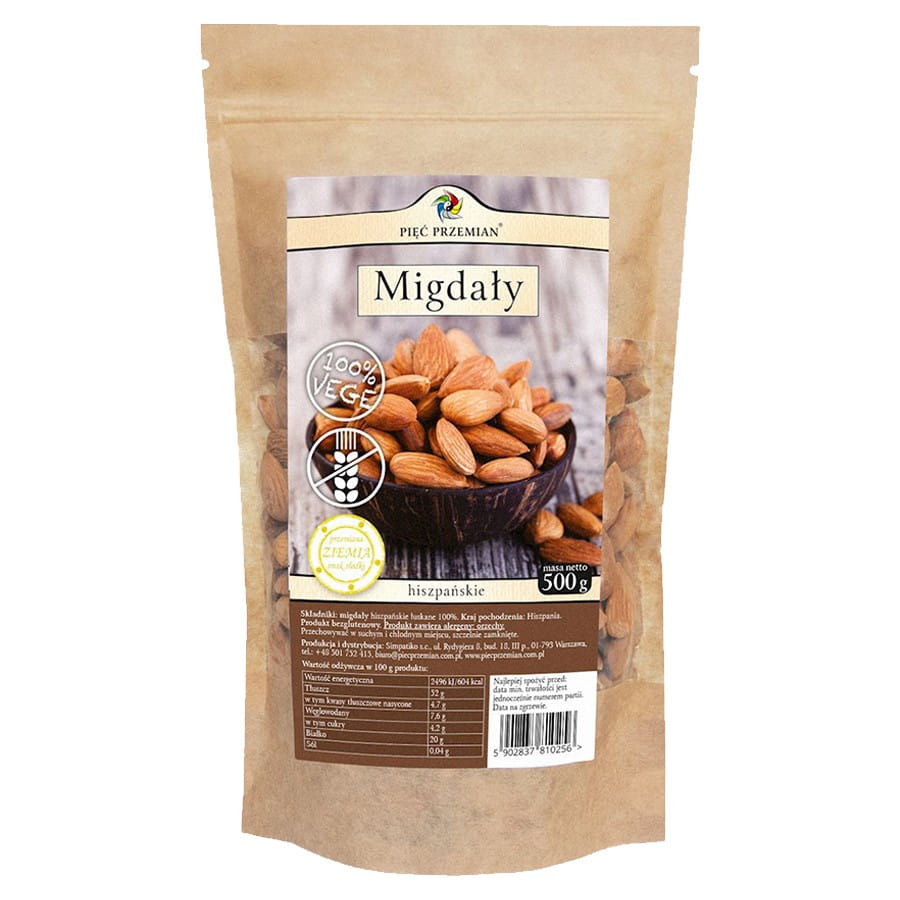 Amandes décortiquées 500g CINQ CHANGEMENTS