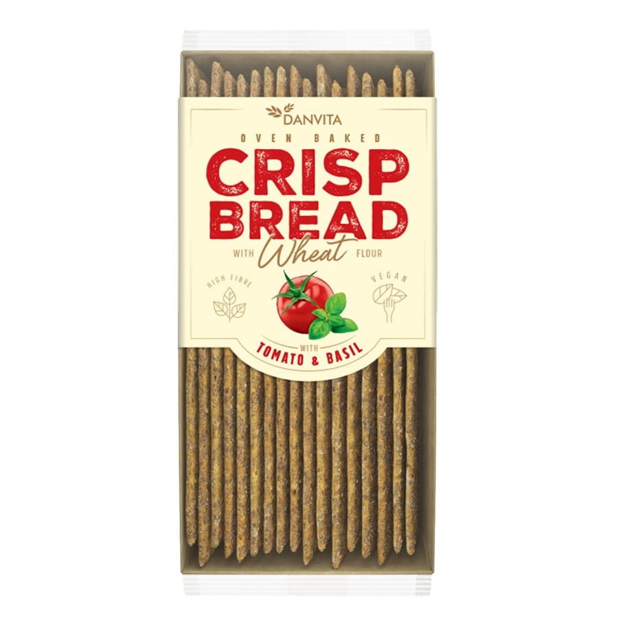 Pain plat de blé aux tomates et basilic 130g DANVITA