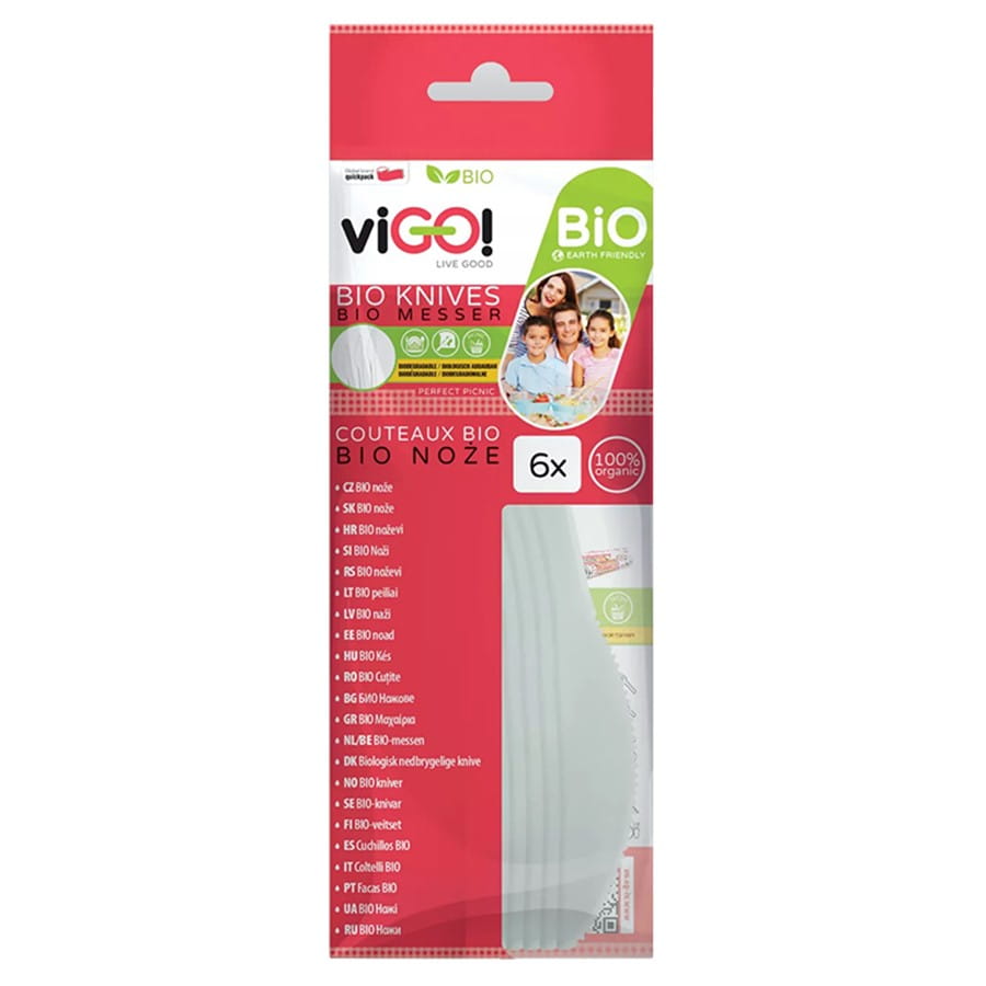 Couteaux biodégradables 6 pièces VIGO!