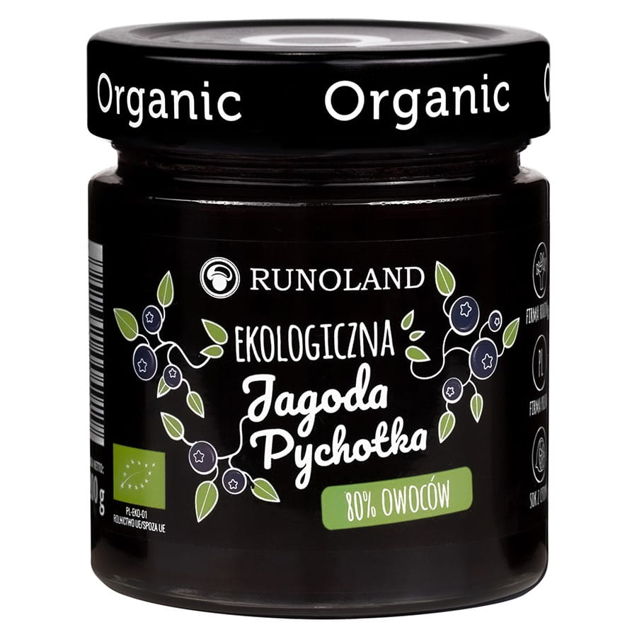 Pychotka myrtille 80% de fruits à la consistance de confiture BIO 200g RUNOLAND