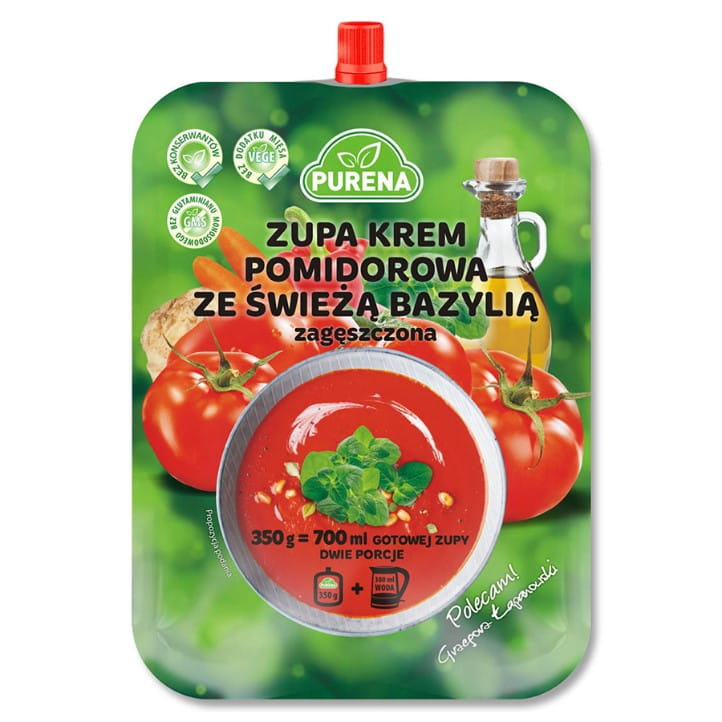 Velouté de tomates au basilic frais, épaissi 350g PURENA