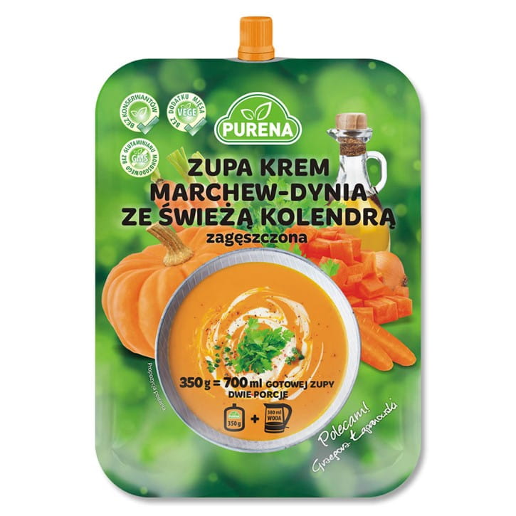 Velouté de carottes - potiron à la coriandre fraîche, épaissi 350g PURENA