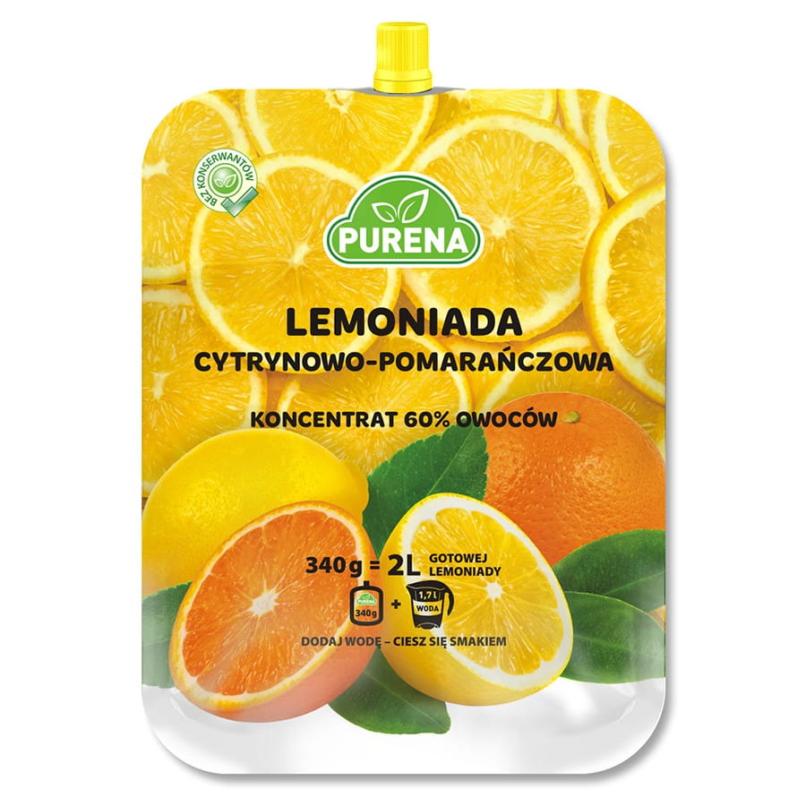 Concentré de limonade citron-orange 340g PURENA
