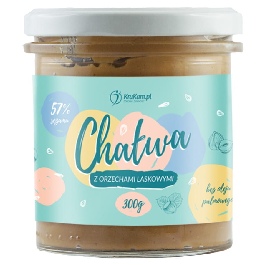 Halva aux noisettes sucrées au xylitol 300g KRUKAM